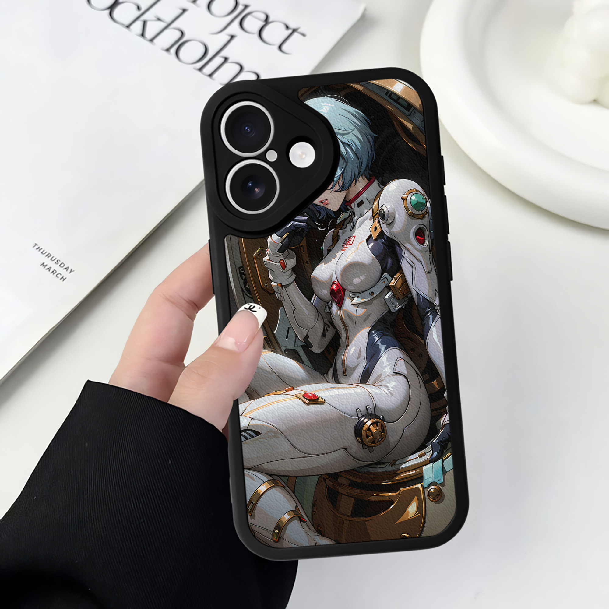 （画像用） EVA 新世紀エヴァンゲリオン 【iPhone 16シリーズ対応】シリコンスマホケース（レザー調） 材質：シリコン